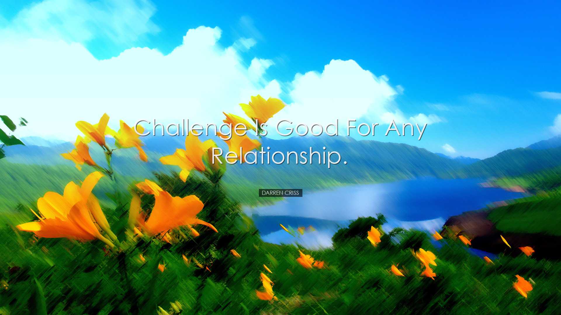 Challenge is good for any relationship. - Darren Criss