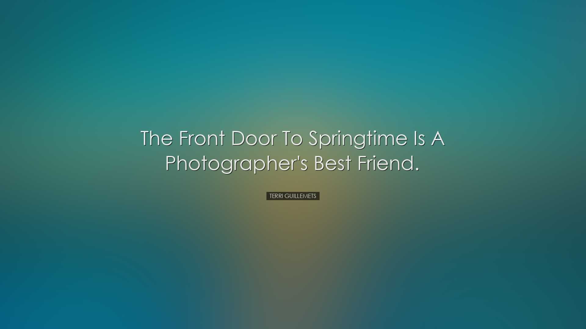 The front door to springtime is a photographer's best friend. - Te