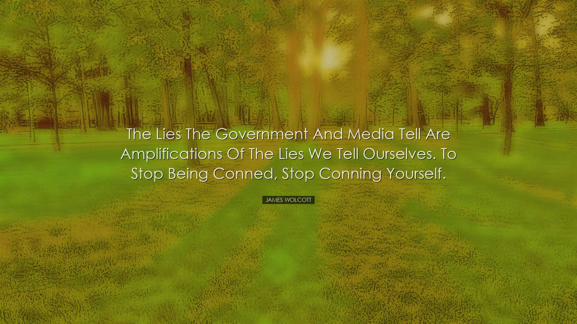 The lies the government and media tell are amplifications of the l