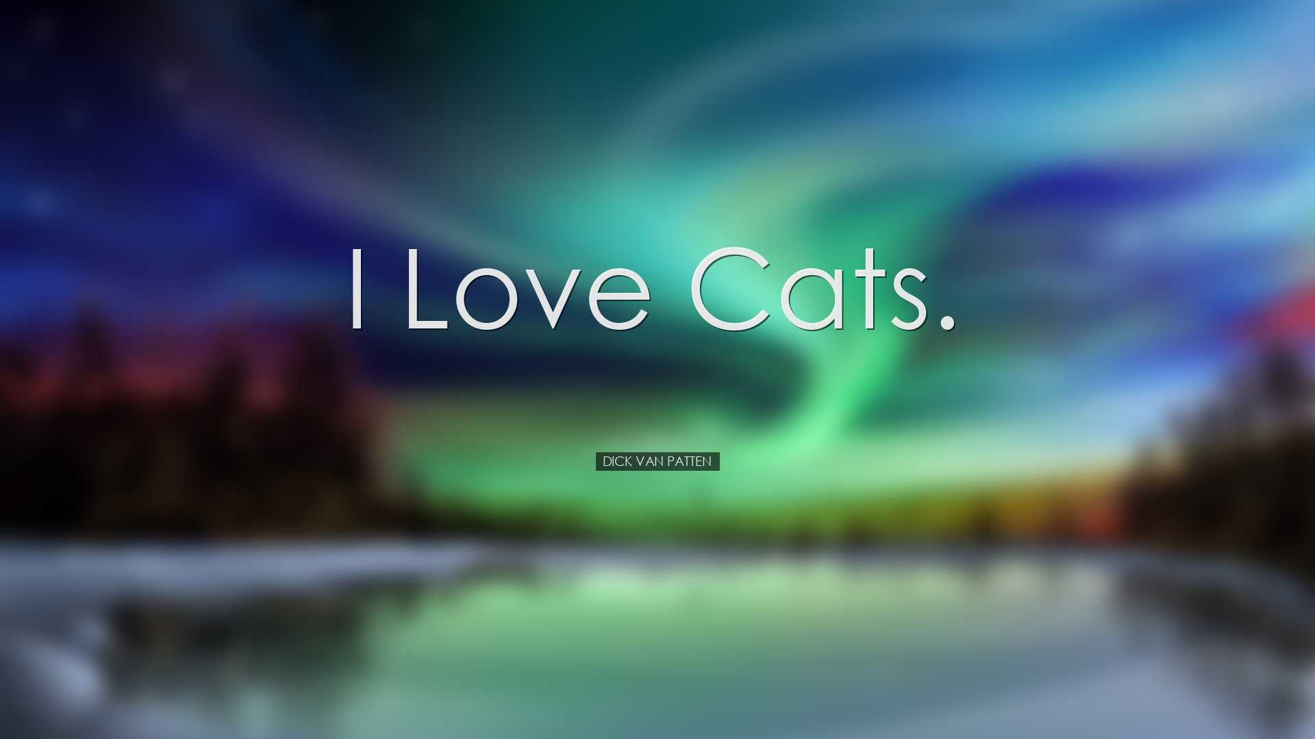 I love cats. - Dick Van Patten