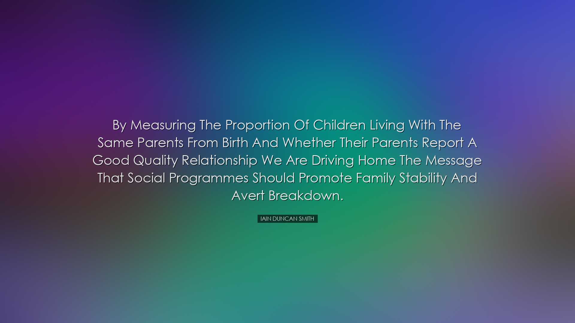 By measuring the proportion of children living with the same paren