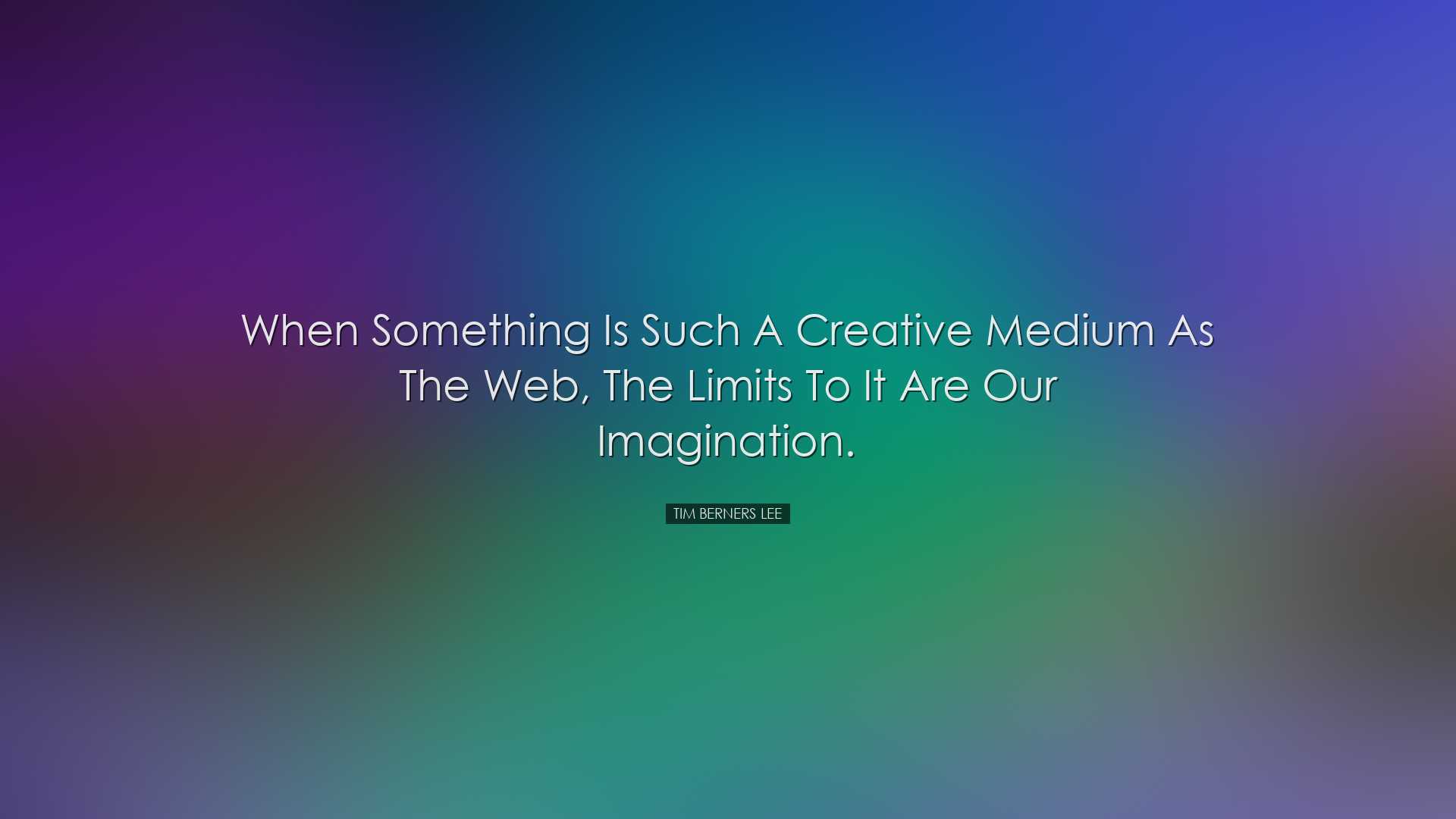 When something is such a creative medium as the web, the limits to